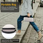 Case for PlayStation Portal Remote Player, PS5 Portal Carrying Case with Customized Storage Space, Waterproof Gming Console Bag with Mesh Pocket for Accessories